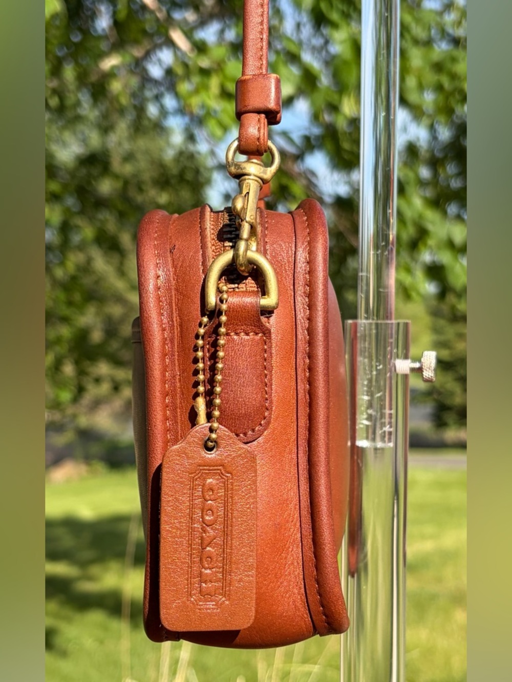 Vintage COACH Carnival Crossbody Saddle Brown Leather 9925 - Picture 10 of 17